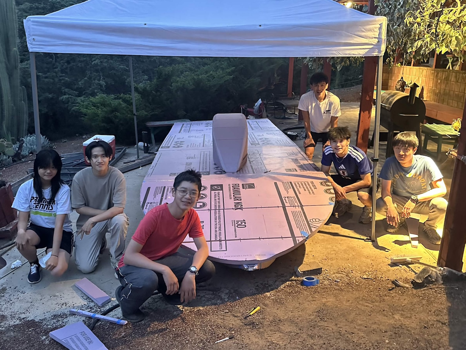 Foam aeroshell base of our car.